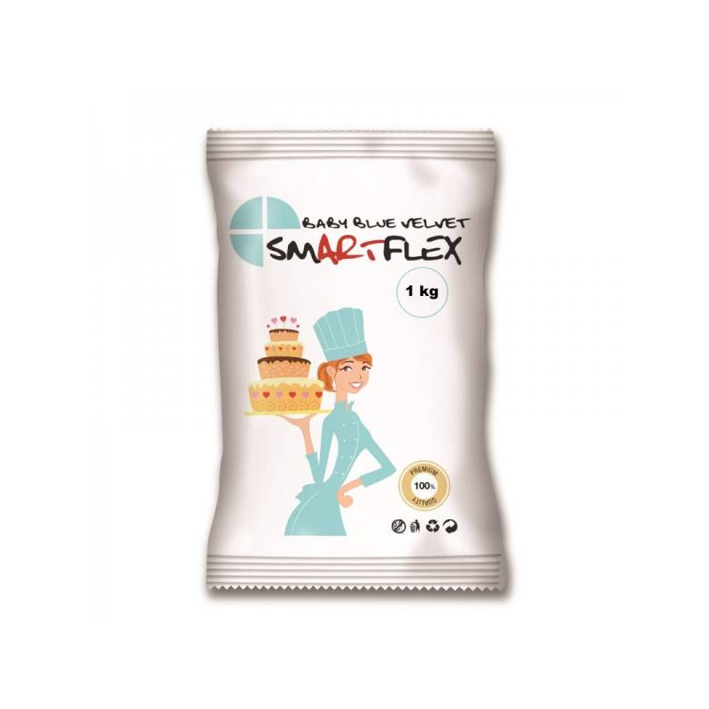 Pâte à sucre Smartflex vanille bleu bébé - 1 kg