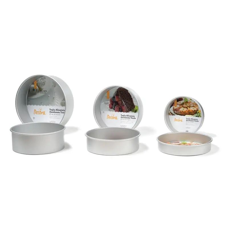 Decora Moule à Gâteau Rond Professionnel Ø 40 Cm X 7,5 Cm Haut - Aluminium Anodisé Sans Soudure, Qualité Pro Pour Pâtissiers