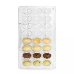 Moule à chocolat mini œufs en polycarbonate x24