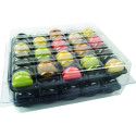 Box of 70 plastic buttons with inserts