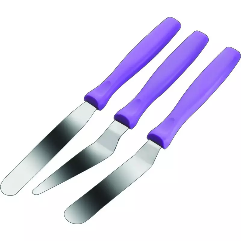 Mini spatules en inox 10 cm - 3 modèles - Planète Gateau
