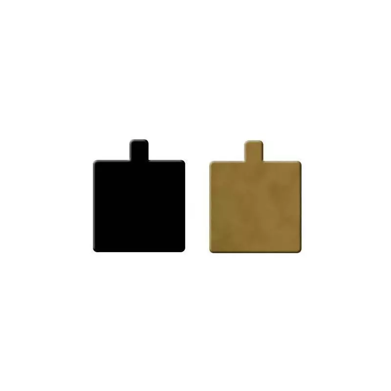 Cartons or et noir carré 8 cm avec languette x200