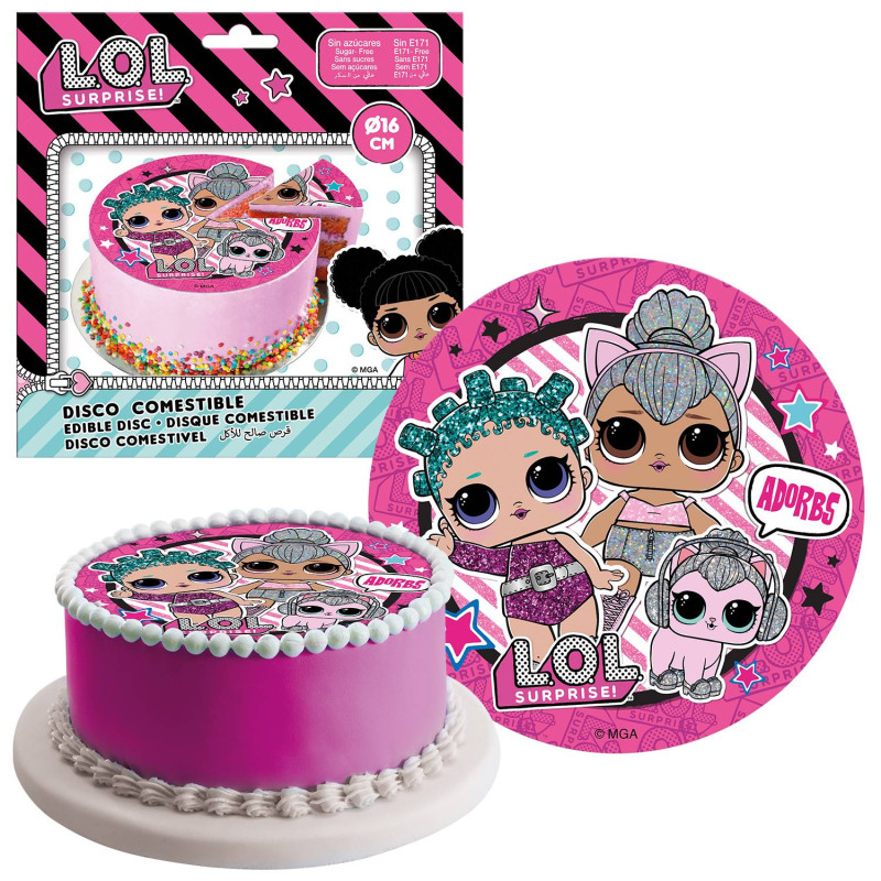 Edible Disc Doll Lol 16 cm - Planète Gateau