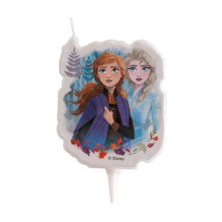 Bougie La reine des neiges 2 Elsa et Anna 2D