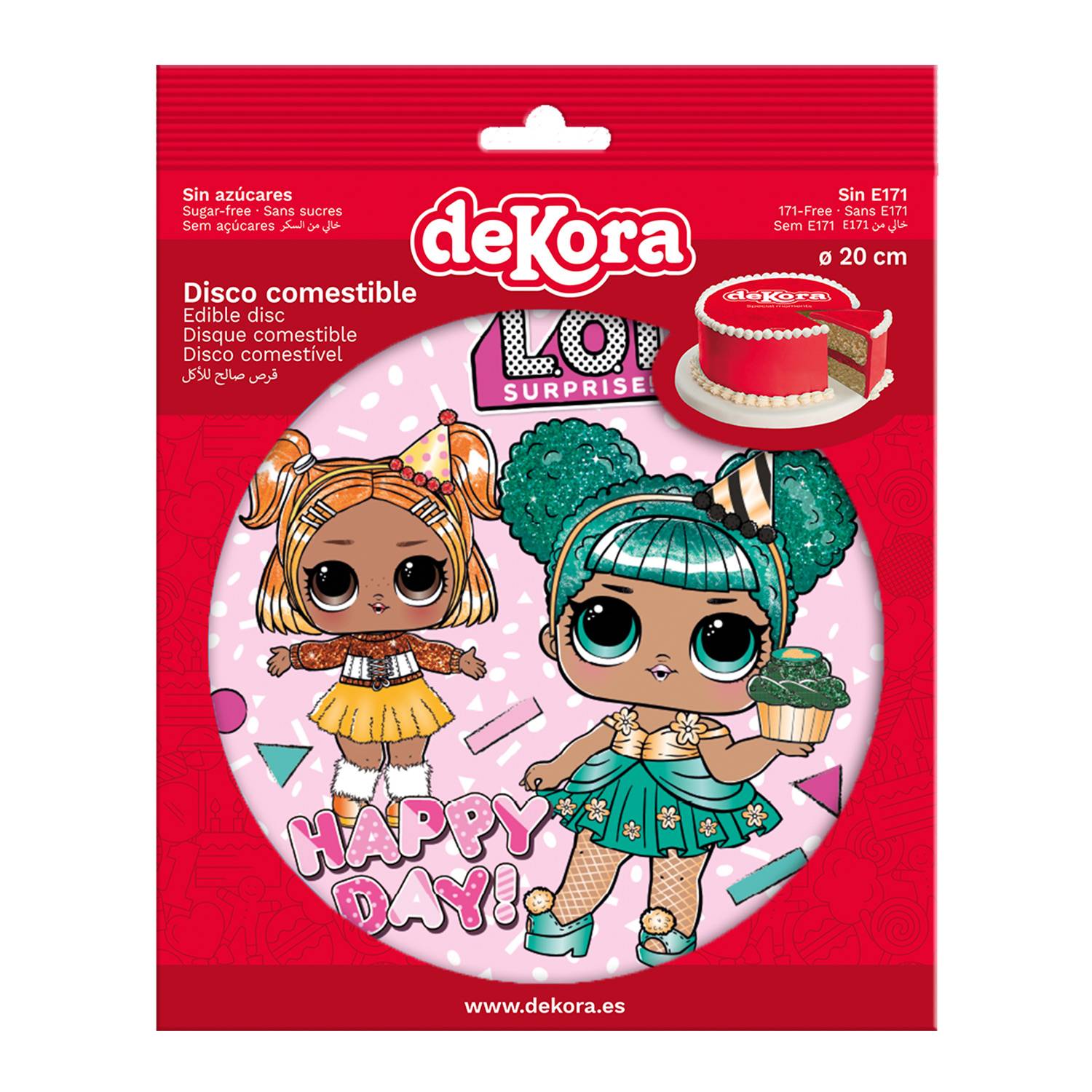 Edible disc Doll Lol 20 cm - Planète Gateau