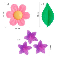 Fleur Dalia en azyme 12,5 cm