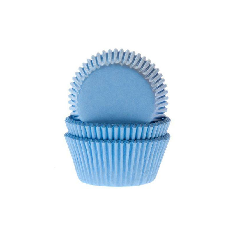 Caissettes à cupcakes bleu clair x50