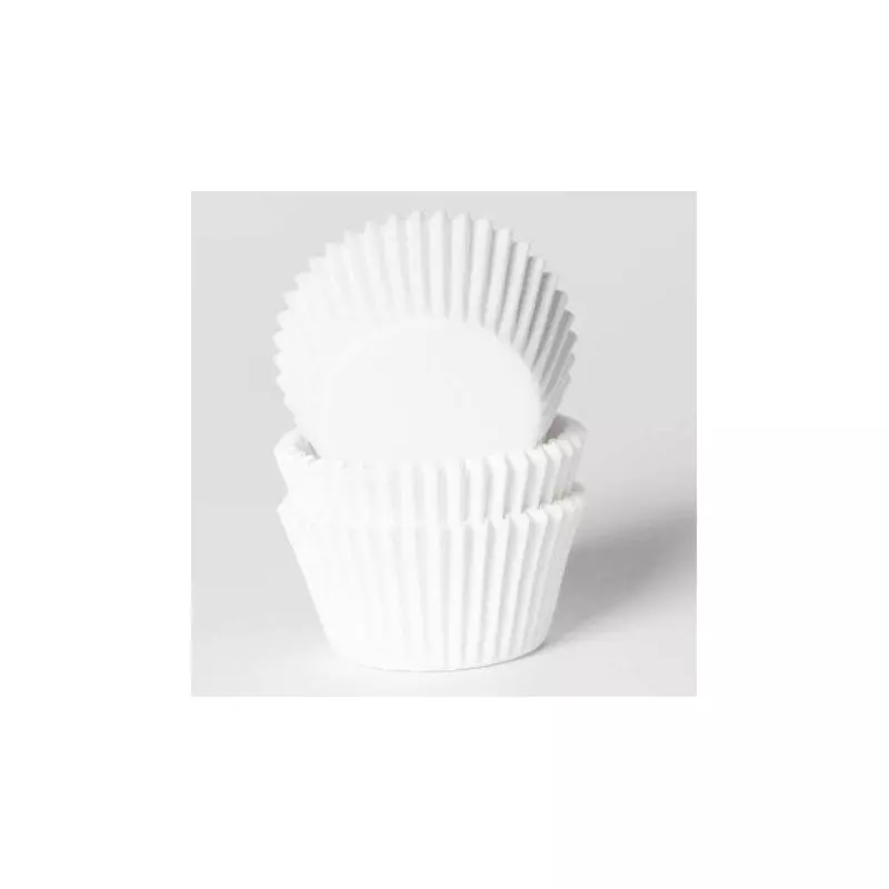 Mini caissettes à cupcakes blanches x60