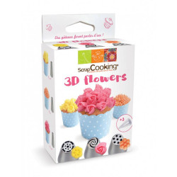 Kit douilles 3D fleurs avec poches et adaptateur