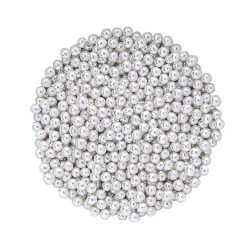 Perles argentées en sucre 500 g - 4mm