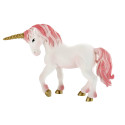 White and pink unicorn figurine 8,4 cm