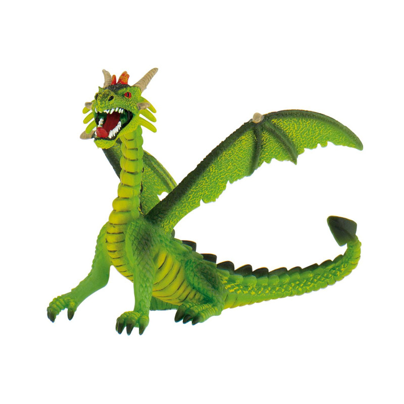 Figurine dragon vert assis