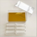 Caja de macarrones transparente para 12 piezas con inserciones