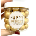 Happy Sprinkles XXL Gold Chocolate Balls - 135 g