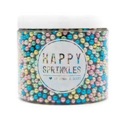 Billes en sucre métallisé multicolore Happy Sprinkles - 100 g