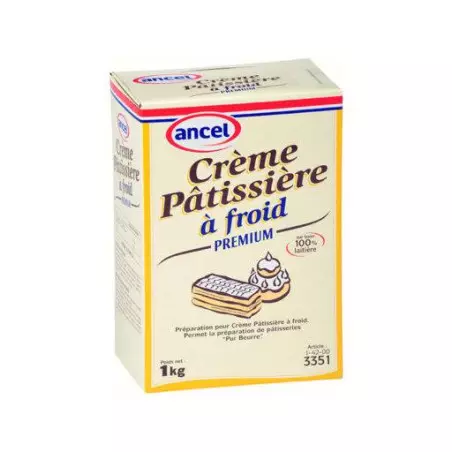 Crème Pâtissière à froid Premium Ancel - 1 kg - Planète Gateau
