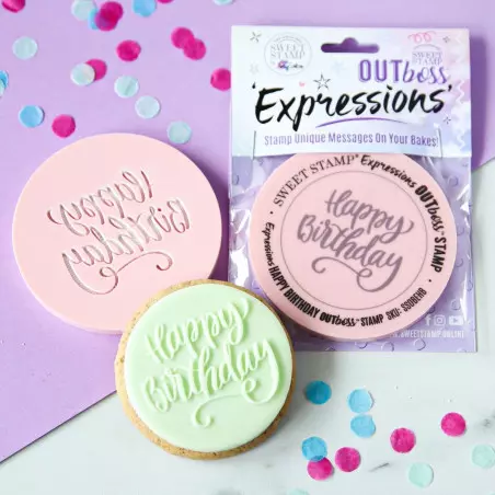 Embosseur cookies Happy Birthday Sweet Stamp