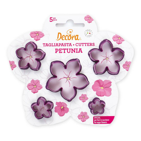 Emporte pièces fleurs Pétunia - 5 tailles