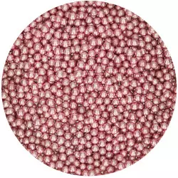 Sugar beads Rose Metallic