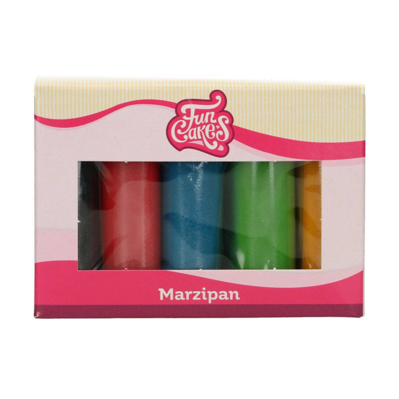 Marzipan assorted color 5 x 100g 5 Pack