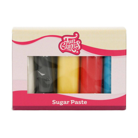 Paquete de 5 pastas de azúcar de color primario Funcakes