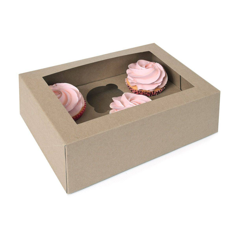 Cardboard Cupcake Boxes 12 cavities x2 Planète Gateau