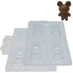 Mould kit for 2 3D chocolate bears - 8cm - Planète Gateau