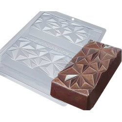 Kit moules 2 tablettes diamants en chocolat 14cm