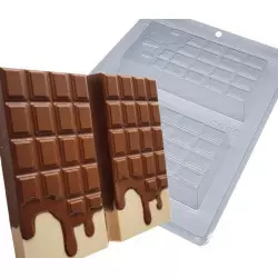 Moule chocolat Tablette coulante - 2 cavités