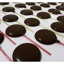 Moule chocolat sucettes rondes - 8 cavités