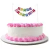 Cake topper drapeau Happy Birthday