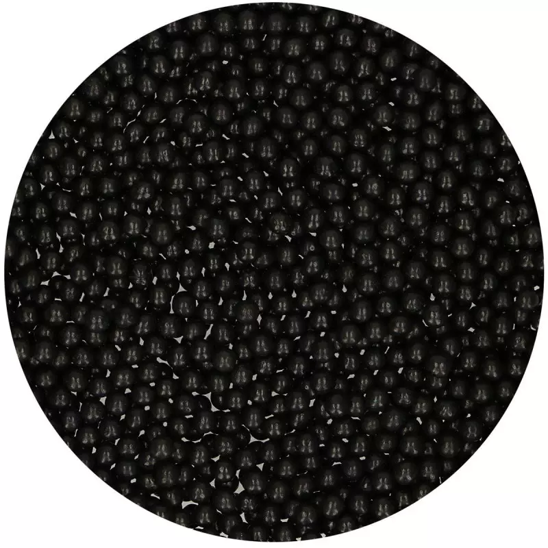 Perles noires brillantes 4mm - Planète Gateau