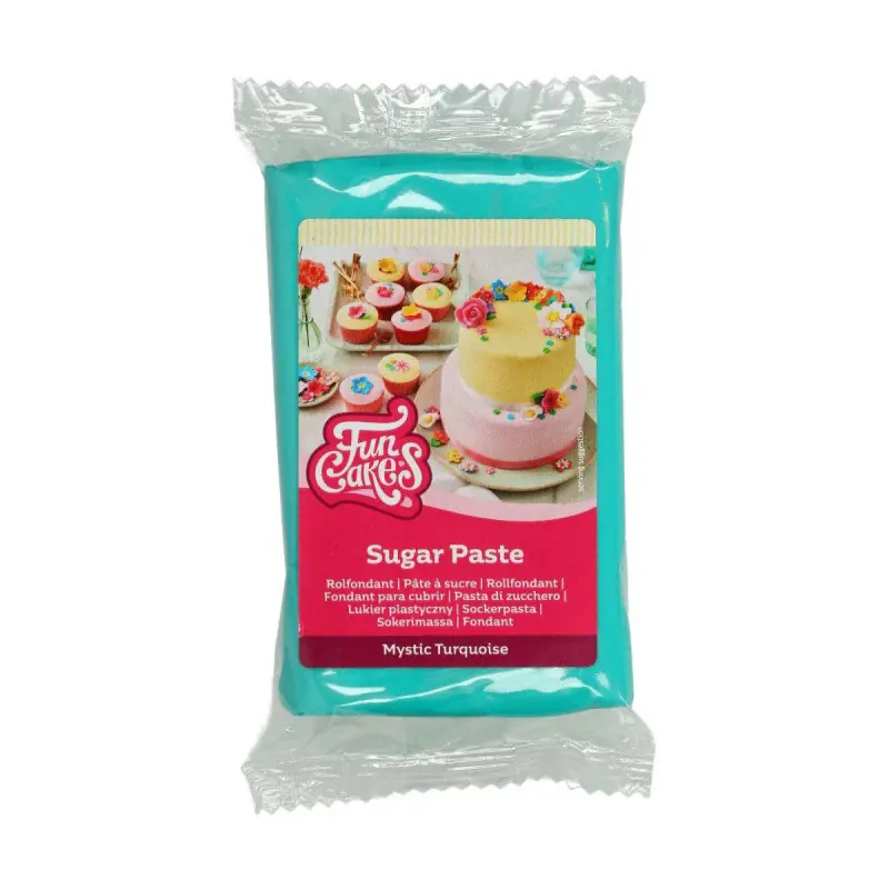 Pâte à Sucre Couleurs FUNCAKES 250g TURQUOISE