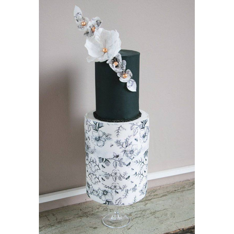 Kit de décorations en Wafer paper design floral