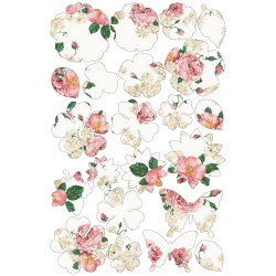 Kit de décorations en Wafer paper design fleurs roses