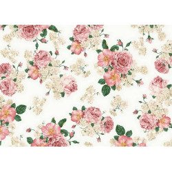 Kit de décorations en Wafer paper design fleurs roses