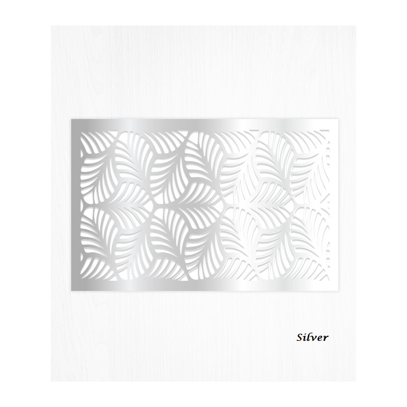 Feuilles de décorations argent en Wafer paper motif feuilles x2