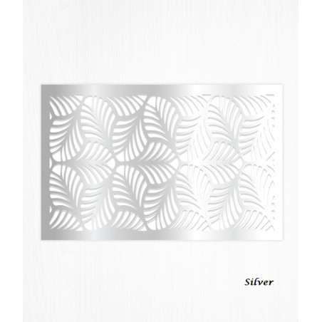 Feuilles de décorations argent en Wafer paper motif feuilles x2