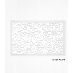 Feuilles de décorations blanches en Wafer paper motif floral x2