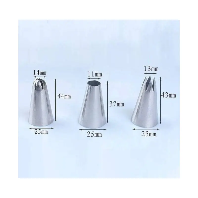 Wilton - Set De 3 Douilles à Pâtisserie Extra-larges #1M, #2D, #2A - Métal Réutilisable Pour Décorer Gâteaux Et Cupcakes