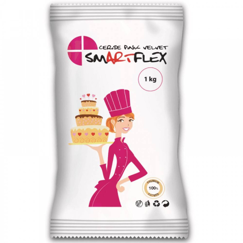 Pâte à sucre Smartflex rose cerise 1 kg