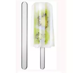 Batons de glace ou Popsicle en Acrylique miroir argent x10