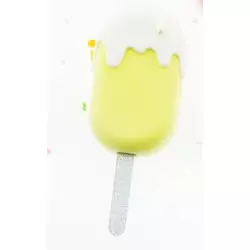 Batons de glace u Popsicl en Acrylique pailleté argent x10