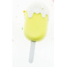 Batons de glace u Popsicl en Acrylique pailleté argent x10