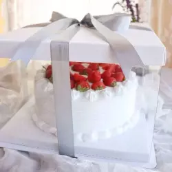 Boite à gâteau blanche Expo cake box 21x21x24 cm