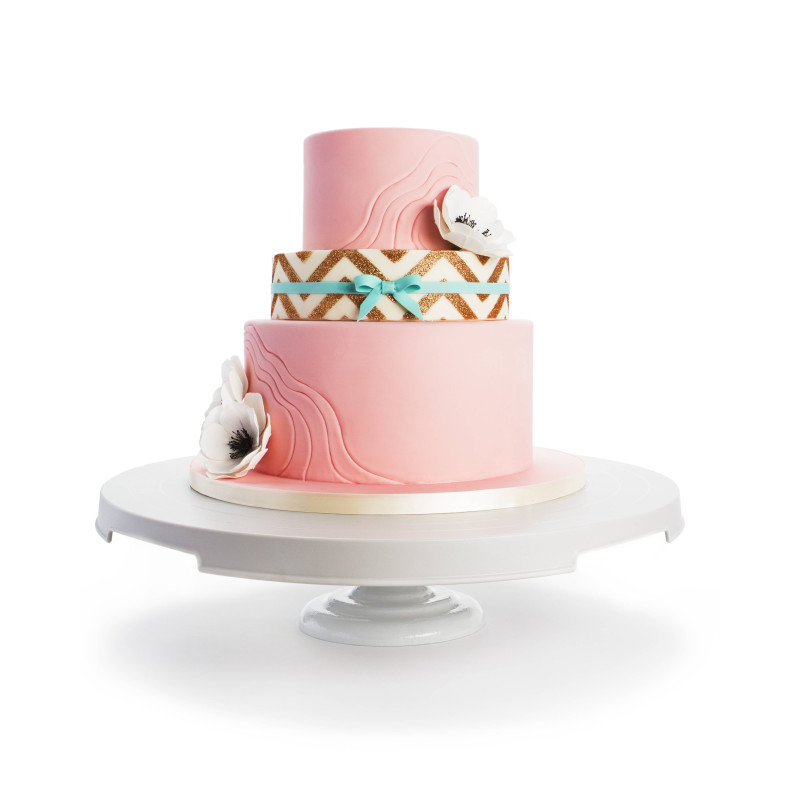 gâteau de mariage photographie WMLBK Plateau tournant électrique 360 ° Jusqu'à 100 kg Blanc/noir 30 cm bijoux Pour affichage de produits 