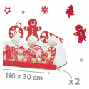 Log decoration kit and 3 Christmas cake toppers
