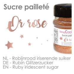 Sucre pailleté Or rose160g