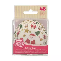 Caissettes à cupcakes de Noël Funcakes - x48