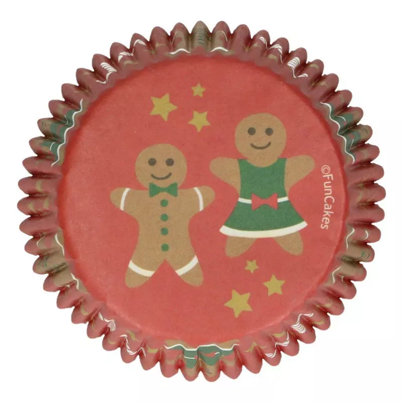 Caissettes à cupcakes Gingerbread Funcakes - x48